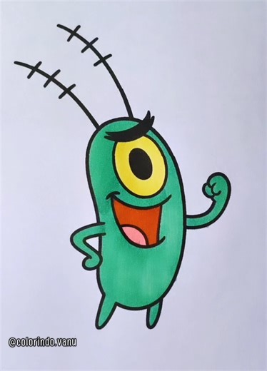 Plankton 🥒 #coloring #tiktokviral #asmr #fyp #satisfyingvideo