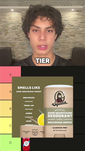Ranking the best and worst deodorants #lm #bp #tierlist #deodorant