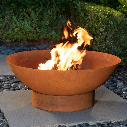 Mimosa 70cm Rustic Steel Round Fire Pit