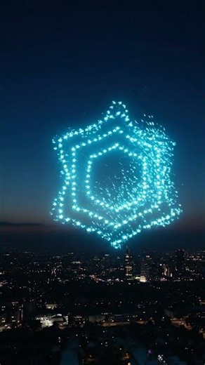 The Sky in Motion | Drone Swarm Geometry Show #droneswarm #lightshow