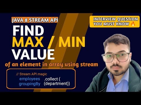 Find Maximum & Minimum in a List using Java Stream API | Java Coding Interview Question