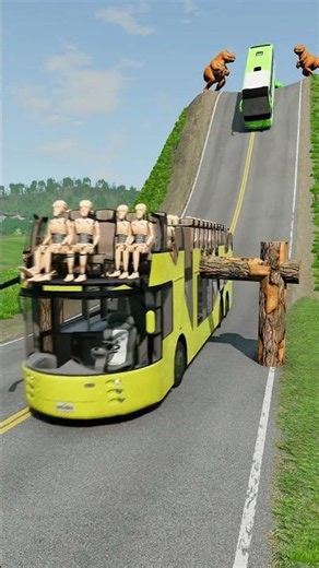 Long Capsule Buses vs Logs Trap - BeamNG.drive
