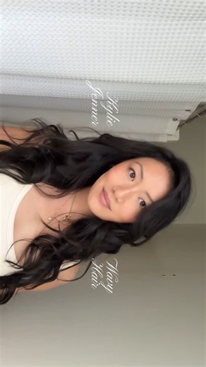 Alyssa Nguyen on Instagram: "king kylie never misses!! used: @crownaffair finishing spray @livingproofinc full texture spray @theouai hair oil kylie jenner waves tutorial from @kyliejenner ofc"