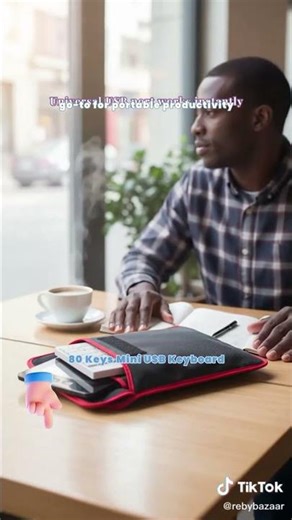 80 Keys Wired Keyboard Mini USB Connector Tablet Stand