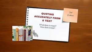 Quoting accurately from a text