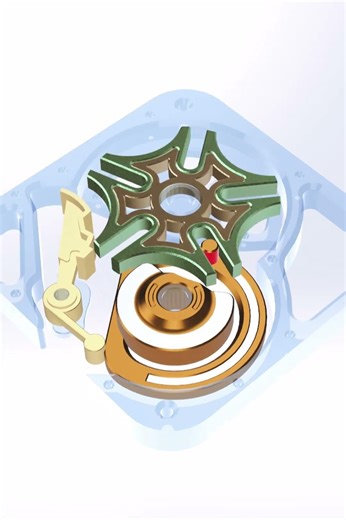 Geneva Wheel | Intermittent Motion Mechanism ⚙️ #shorts