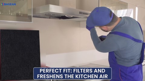 Range Hood Charcoal Filter 7.75” x 10.5” - Fits Broan and Nutone BP58 For 43000 Series Range Hoods - Broan Range Hood Filter Replacement - Carbon Stove Vent Fan Filters Removes Kitchen Odors (1-Pack)