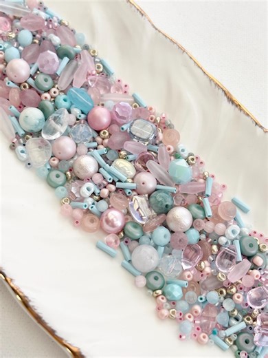 Pastel Bead Mix – Pink Blue Glass Beads – Fairycore Kawaii Jewelry Supplies – Mixed Glass Beads Natural Stone – 20g 50g|a118 - Etsy