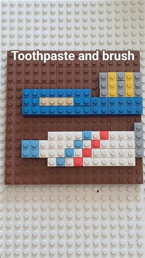 Toothpaste and brush #lego #toothpaste #shorts