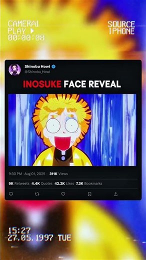 The time inosuke accidentally reveal his face #demonslayer #ytshorts #animeedit