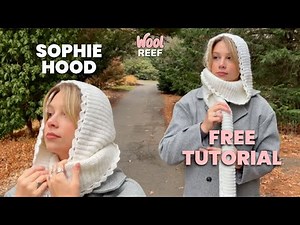 CROCHET SOPHIE HOODED SCARF | Beginner-friendly | Step-by-step Ribbed crochet scoodie