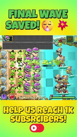 Final Wave SAVED by Chopper & Peashooter 🌱💥 | PVZ2 #pvz2