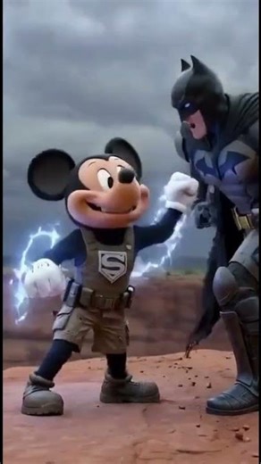 Mickey Mouse vs Batman: La pelea más inesperada generada por Grok IA 😱🦇