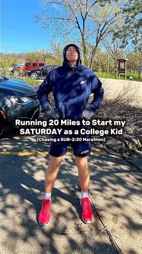 20 Mile Saturday Long Run as a College Student | Chasing a Sub-2:30 Marathon (S1 E60)