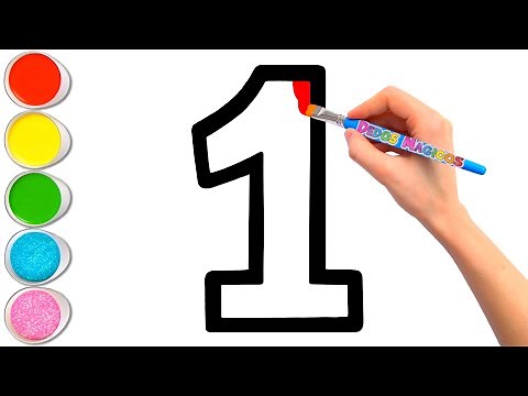 Draw and Color 1 to 10 Numbers 1️⃣2️⃣3️⃣ Easy Drawings for Kids #7