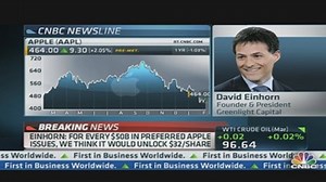 Einhorn: Apple's Cash Mentality 'Depression'