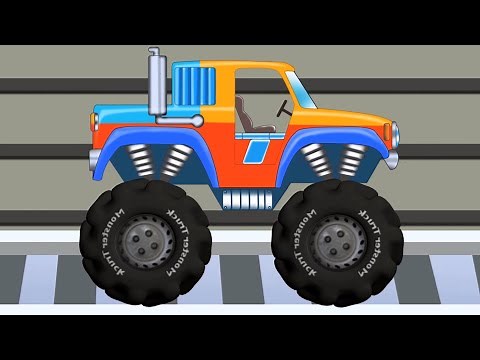 Monster Truck Car Wash Videos For Kids