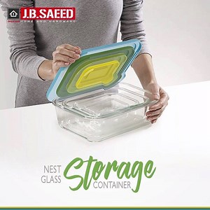 12K views · 93 reactions | Storage boxes are never enough for our homes. J.B Saeed home and hardware brings to you this Nest Glass Storage Container to provide you with quality storage space. #storagecontainer #jbsaeedhome #theoriginalhomestore | JB Saeed Home & Hardware | Facebook