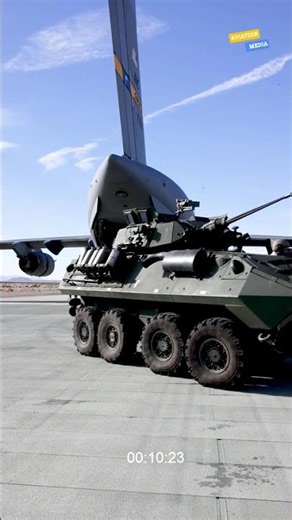 Unload tactical vehicles onto a U.S. Air Force C-17 Globemaster III