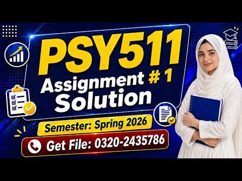 PSY511 Assignment 1 Solution 2026 Psy 511 #psy511