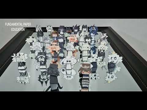 FPE figures in paper craft, made by kaaatie #fundamentalpapereducation #drawing #fpe #kaaatie