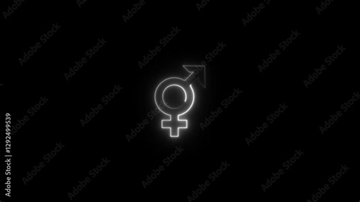 Male and female sign of gender equality icon .Third gender icon. Transgender unisex vector symbol. gender symbol icon Male, female, both. Gender neutral sign.