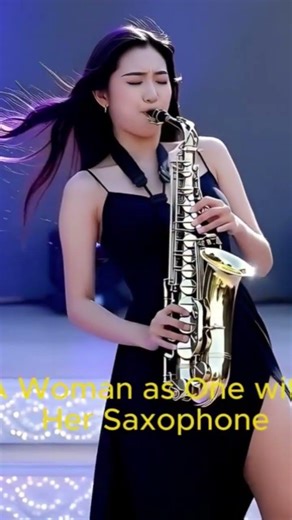 🎷A Woman as One with Her Saxophone🎷 #JazzVibes#InstrumentalEmotion#MusicAndSoul