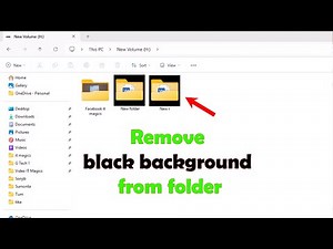 How to change folder black background in windows 11