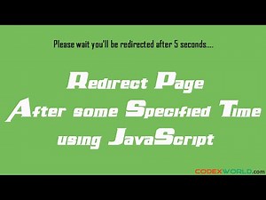 Redirect page after delay using JavaScript