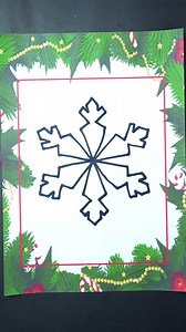 Beautiful Snowflake Drawing for Christmas ❄️ #SnowflakeDrawing #ChristmasArt #WinterCrafts #EasyDrawing #ArtShorts | Million Ideas of Crafts