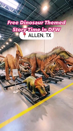 🌟 Free dinosaur-themed story time in DFW at The Dinosaur Company 🌟 📍 420 Century Pkwy, Allen, TX 75013 Why we love it: ❤️ The Dinosaur Company manufactures life-size animatronic dinosaurs, prehistoric predators, and giant bugs! ❤️ Each month, @the_dinosaur_company hosts free story times on select dates! ❤️ These story times are FREE and open to the public, but online registration is required via their website. ❤️ After story time, kids can enjoy crafts and other fun activities! ❤️ Continue th