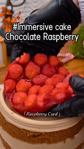 Chocolate Raspberry #asmr #cake | asmr