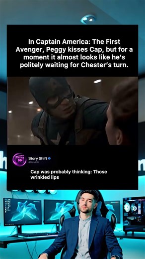 In Captain America: The First Avenger, Peggy kisses Cap, but for a moment it almost looks like