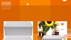 2Pcs Metal Tin Box Metal Empty Rectangular Cookie Tins with Lid Tea Storage Tin for Treats Candle Favors Home Storage Supplies 7 x 3.85 x 2.52Inch