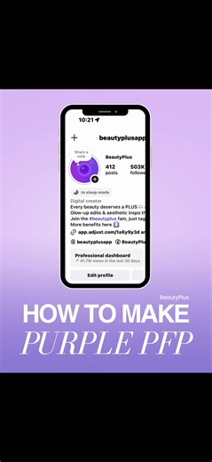 BeautyPlus on Instagram: "How to make purple PFP 💜 #purplepfp #purple #purpleprofile #awaraness #beautyplus"
