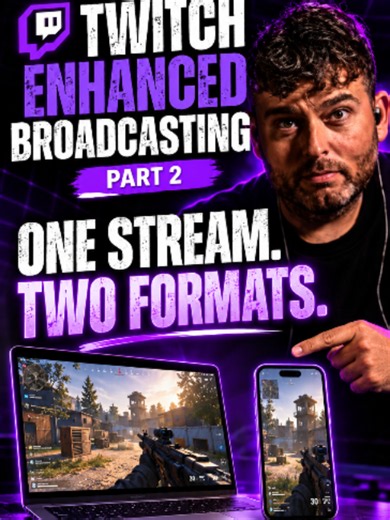 Still making your mobile viewers watch a tiny widescreen stream? 👀 One stream. Two formats. Here’s my Twitch vertical setup using OBS Aitum Vertical—plus vertical clips ready to download and post. Save this for your next OBS setup session. 🍚 @twitch @obs.studio #Twitch #StreamerTip #OBSstudio #AitumVertical #VerticalStreaming #vertical