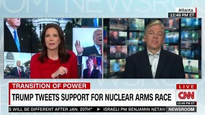 Trump tweets support for nuclear arms race