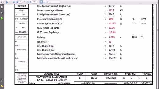كيف يمكن حساب ال Setting للحمايه التفاضليه للمحولات ؟ - تتشابه ال Protection Relays فى طريقه حساب ال Setting فعلينا دائما حساب مقدار التغير فى التيار الناتج من استخدام ال Tap Changer وحساب ال Slope1,2 لضمان عدم اشتغال الحمايه مع ال External Faults الكورس بتخفيض 50% https://www.udemy.com/course/setting-calculation-for-abb-relays/?couponCode=93E927BDC4032E6E79F0 محتوى الكورس :- 1- CT/PT Calculation For (REF615-RET670-RED670) 2- O/C&EF Setting Calculation For power Transformer REF615 3- Differentia