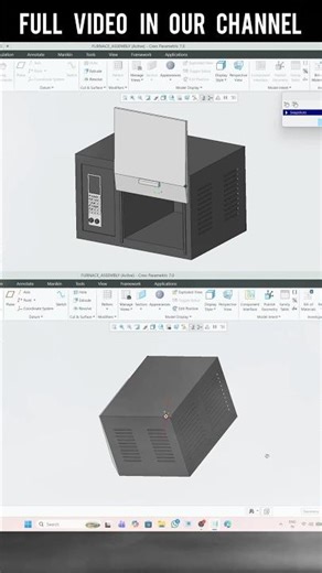 Furnace 🤯 Design in Creo Parametric 7.0 #shorts #trending