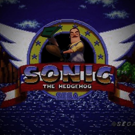 Hello Neighbor X Sonic edit || HELLO NEIGHBOR || SONIC EXE || #edit #4k #helloneighbor