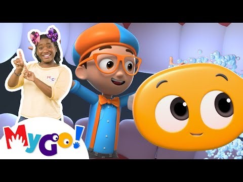 Learn to Brush Teeth | Blippi Wonders | MyGo! Sign Language for Kids | Educational Cartoons for Kids