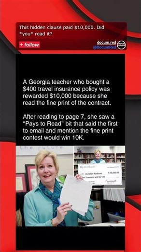 This hidden clause paid $10,000. Did *you* read it?