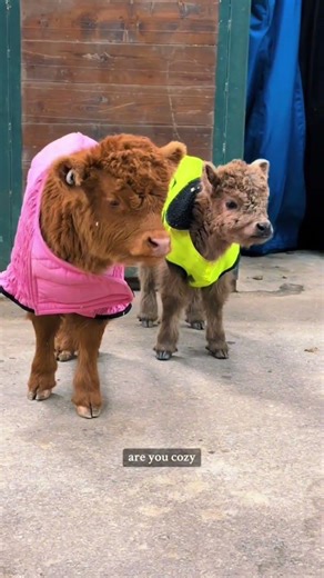 Throwback! Baby mini cow Pumpkin gives the sweetest horse kisses