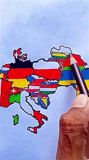 Draw Flag Map of Latvia 🇱🇻 #latvia #flag