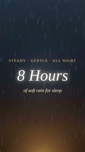 No thunder. Just rain. 🌙 8 hours of soft rain for sleep #shorts