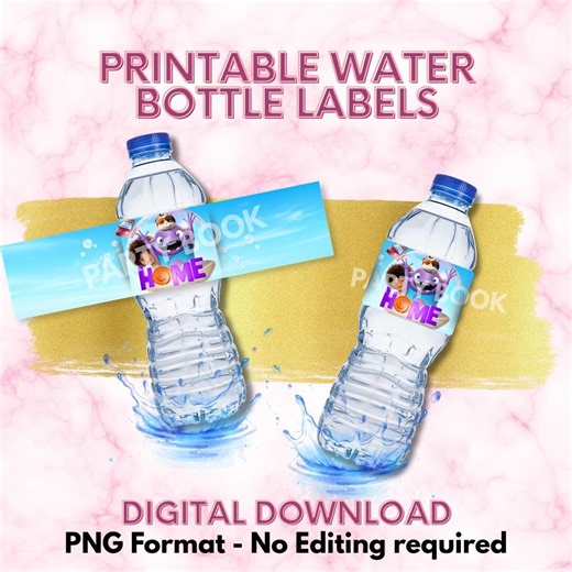 Home Movie Water Label PNG | Printable Party Favor | 16oz Bottle Label | Digital Download | Birthday Decor | Instant Print - Etsy