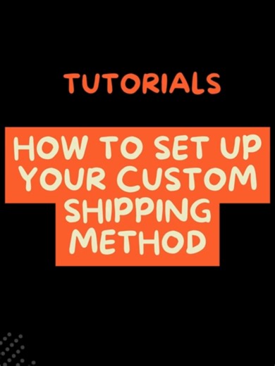 A quick tutorial on how to set up your custom shipping method #supportsmallbusiness #fyppppppppppppppppppppppp #ecommerce #onlinesellers #supportsmallbiz #smallbusiness #uzanga #fyp