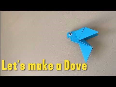 Let's fold a Peaceful Dove 🕊️| Easy Origami for kids | Symbol of Peace