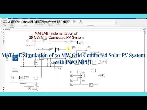MATLAB Simulation of 30 MW Grid Connected Solar PV System with P&O MPPT