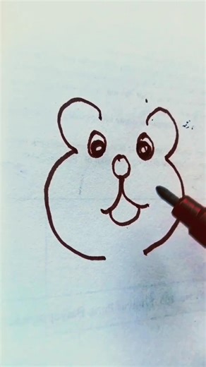 How to draw Teddy bear Face drawing easy and simple l #teddy​ #art​ #viral​